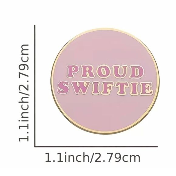 “Proud Swiftie” Pink Pin / Brooch - Picture 4 of 6